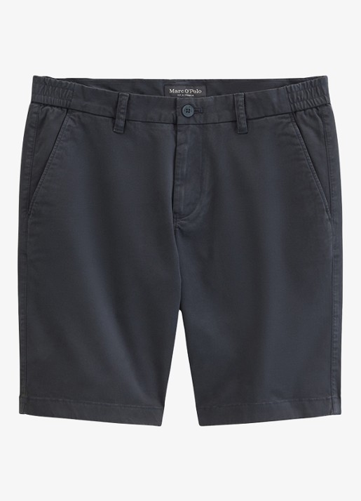 Marc O'Polo Reso straight fit korte broek van  katoen - voorkant 4 dark navy-4131