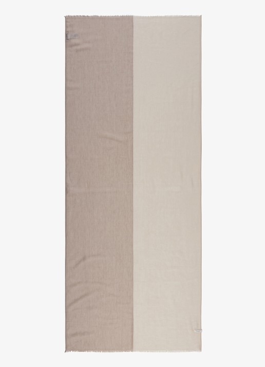 Marc O'Polo Sjaal in katoenblend met logo - detail 3 beige