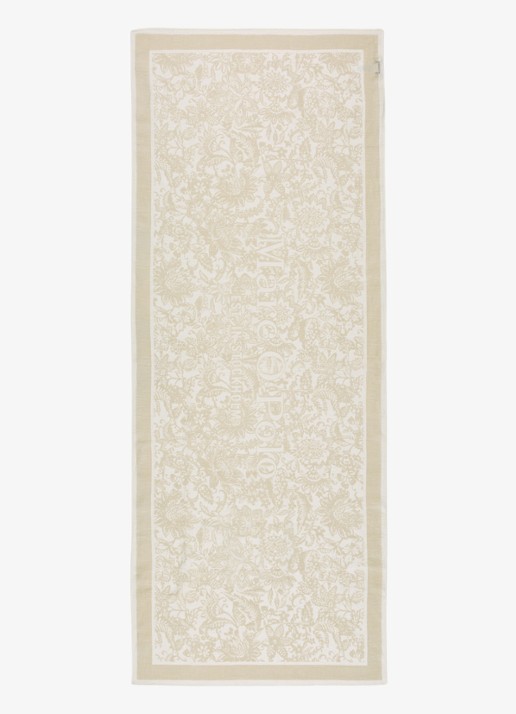 Marc O'Polo Sjaal met bloemenprint - voorkant 2 beige