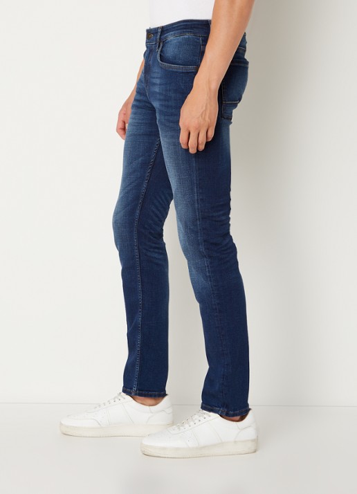 Marc O'Polo Skinny fit jeans met donkere wassing - detail 3 indigo