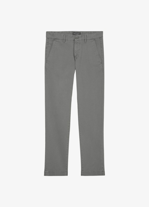 Marc O'Polo Stig shaped fit chino met stretch - voorkant grijs