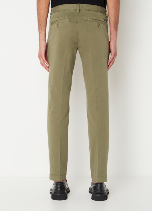 Marc O'Polo Stig shaped fit chino met stretch - achterkant groen