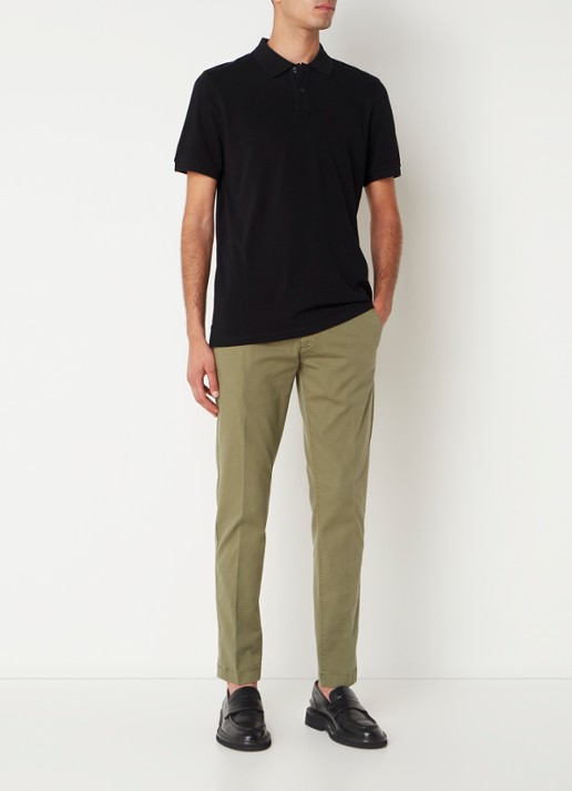 Marc O'Polo Stig shaped fit chino met stretch - voorkant 5 groen