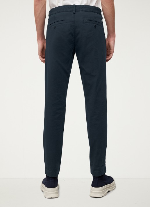 Marc O'Polo Stig shaped fit chino met stretch - achterkant 4 blauw