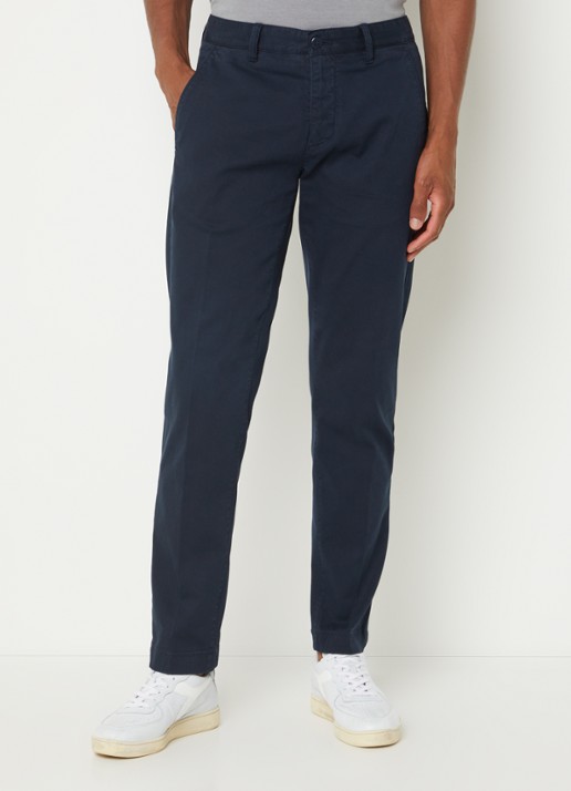 Marc O'Polo Stig shaped fit chino met stretch - detail 7 blauw