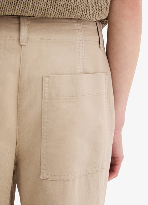 Marc O'Polo Straight fit broek in lyocell blend - detail 3 beige
