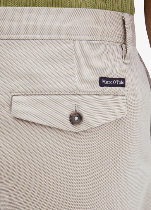 Marc O'Polo Straight fit korte broek met steekzakken - detail 3 light green 34-4090 / beige