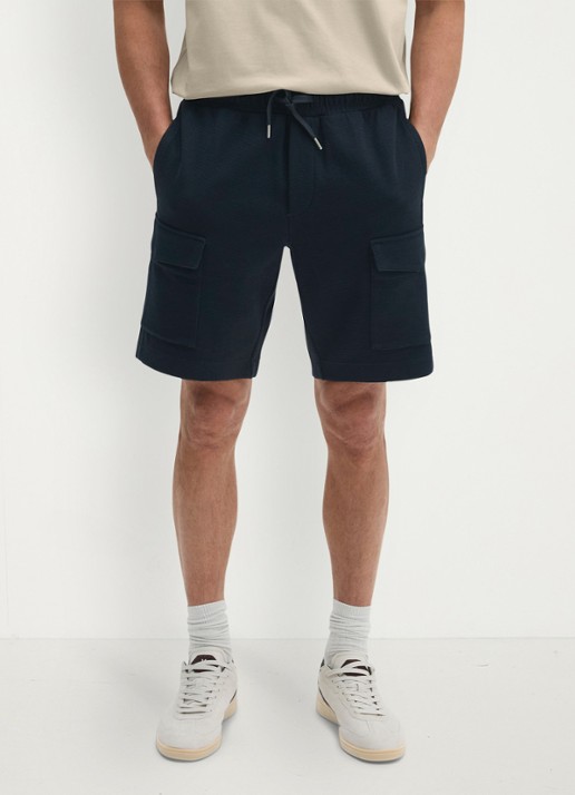 Marc O'Polo Straight fit korte joggingbroek met trekkoord