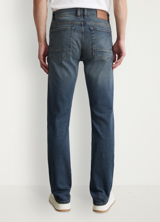 Marc O'Polo Straight leg jeans met donkere wassing - achterkant 2 deep indigo vintage-089 / blauw