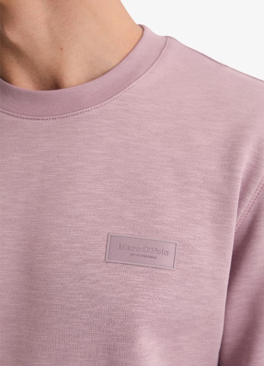 Marc O'Polo Sweater met logo - detail 5 lichtroze