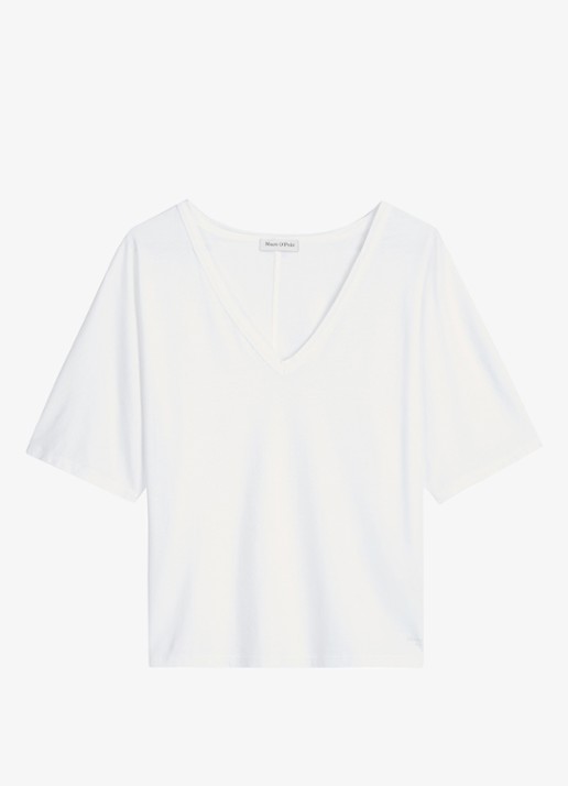 Marc O'Polo T-shirt in lyocell blend met V-hals