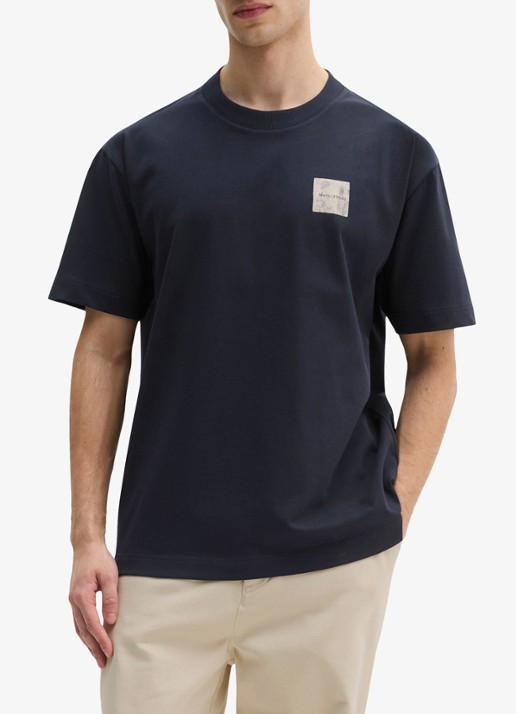 Marc O'Polo T-shirt met logo- en backprint