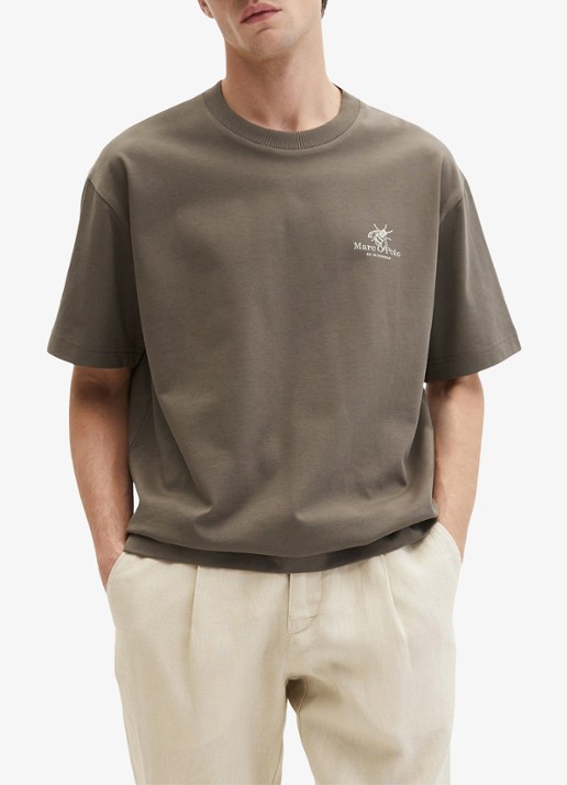 Marc O'Polo T-shirt met logo- en backprint