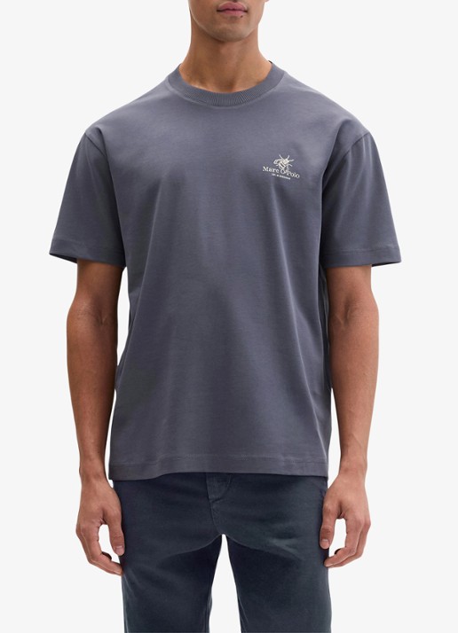Marc O'Polo T-shirt met logo- en backprint