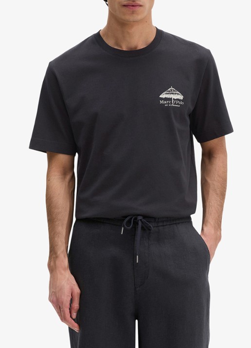 Marc O'Polo T-shirt met logo- en backprint