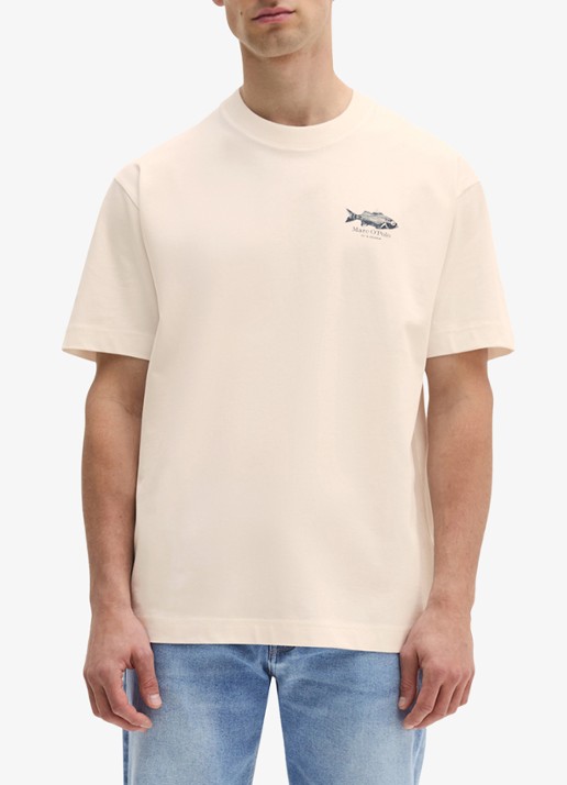 Marc O'Polo T-shirt met logo- en backprint