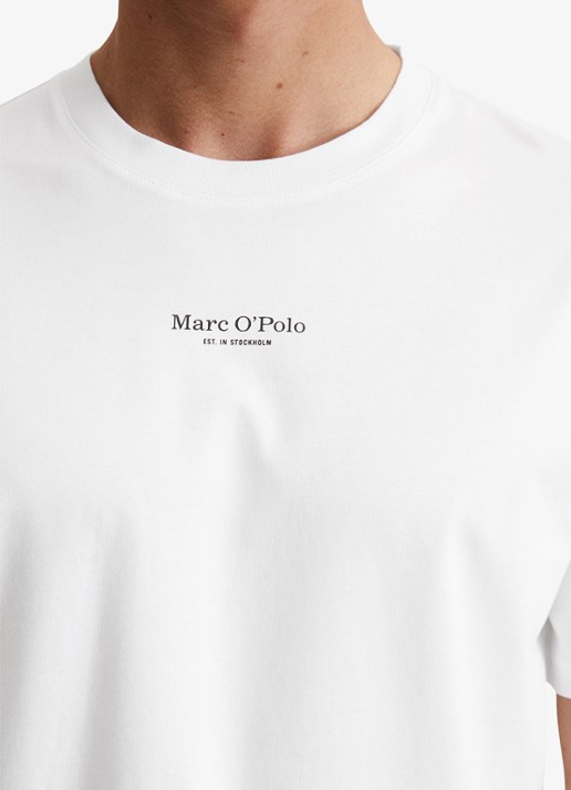 Marc O'Polo T-shirt met logo - detail 5 wit