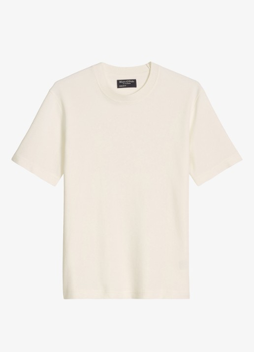 Marc O'Polo T-shirt met logo - voorkant 2 silky white-1183 / wit