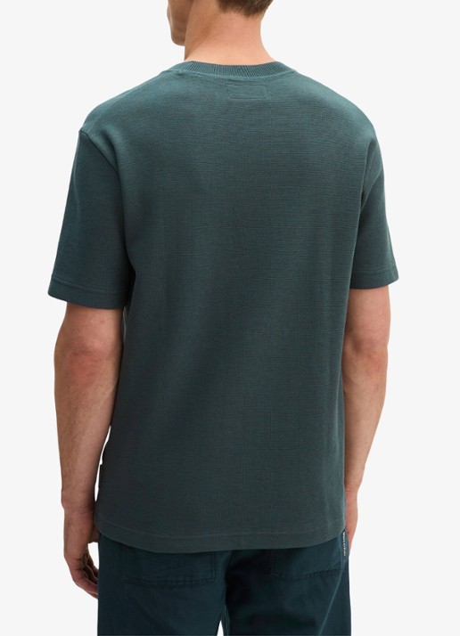 Marc O'Polo T-shirt met logo - achterkant 3 mangrove-0362 / groen