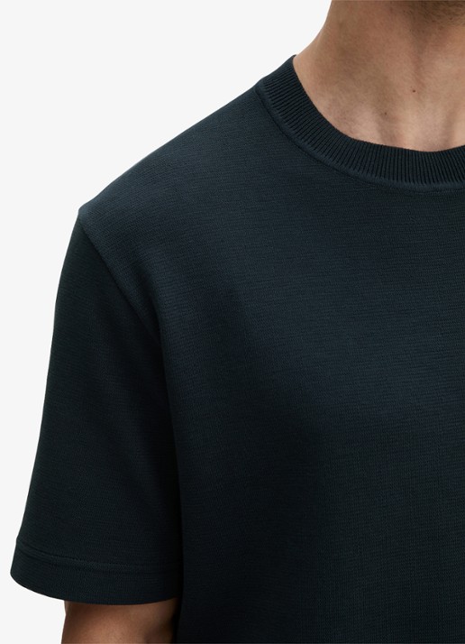 Marc O'Polo T-shirt met logo - detail 5 dark navy-4131 / blauw