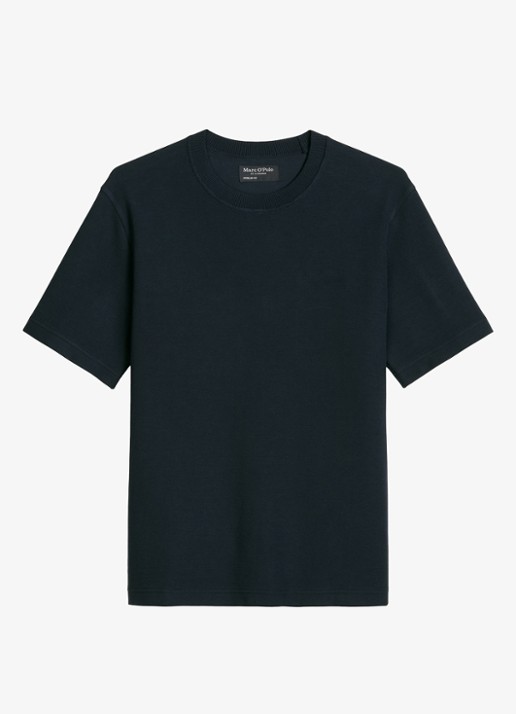 Marc O'Polo T-shirt met logo - voorkant 2 dark navy-4131 / blauw