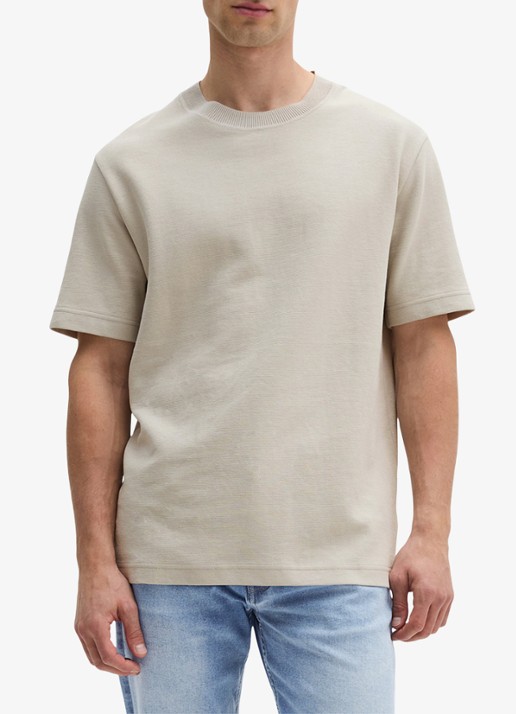 Marc O'Polo T-shirt met logo - detail 4 grey kit-0922 / grijs