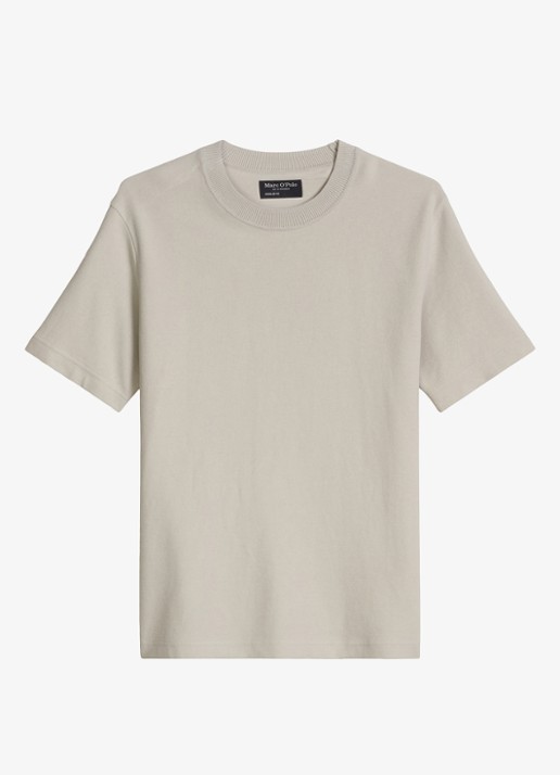 Marc O'Polo T-shirt met logo - voorkant 2 grey kit-0922 / grijs