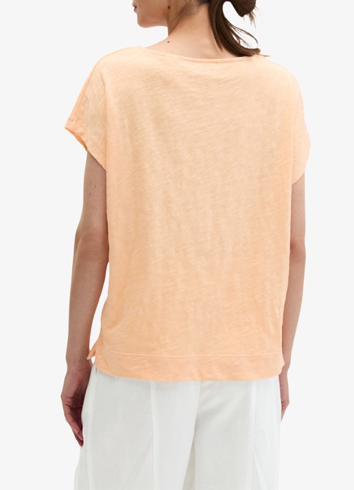 Marc O'Polo T-shirt met logoborduring - achterkant 3 soft peach-9706 / roze