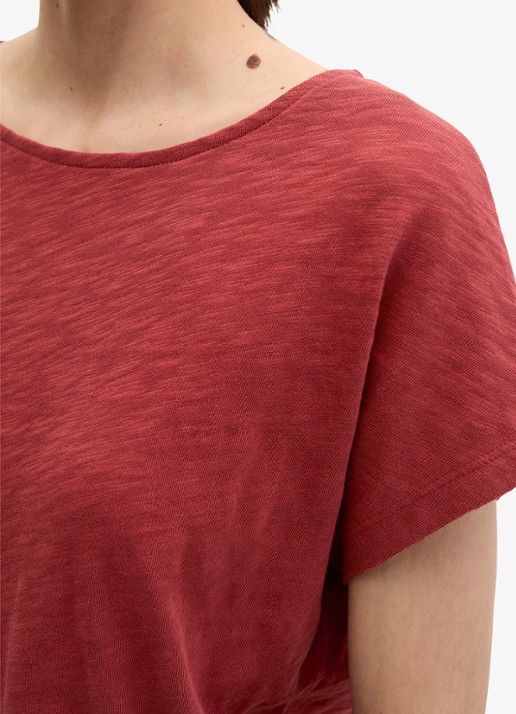 Marc O'Polo T-shirt met logoborduring - detail 5 tall poppy-6896 / paars