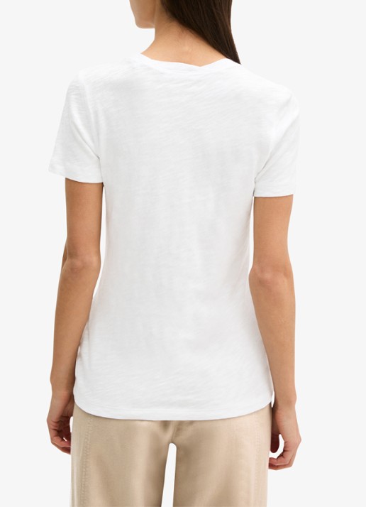 Marc O'Polo T-shirt met ronde hals - achterkant 5 wit