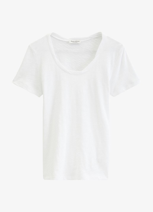 Marc O'Polo T-shirt met ronde hals - voorkant wit