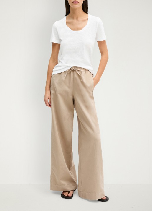 Marc O'Polo T-shirt met ronde hals - voorkant 2 wit