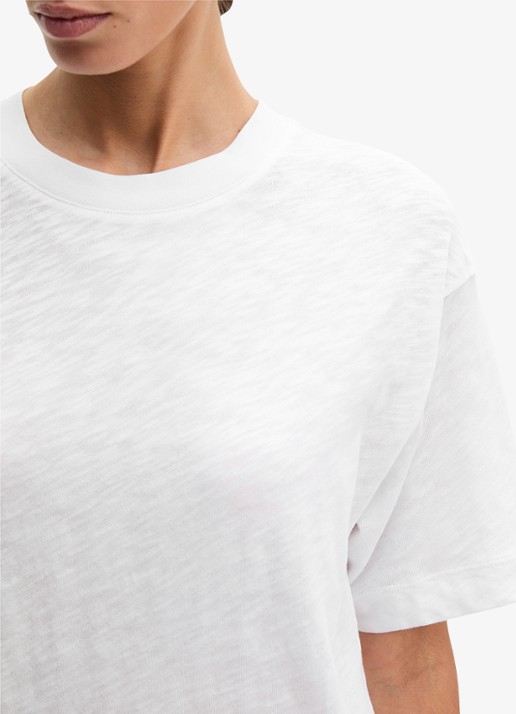 Marc O'Polo T-shirt met ronde hals - detail 2 wit