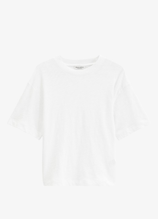 Marc O'Polo T-shirt met ronde hals - voorkant 3 wit