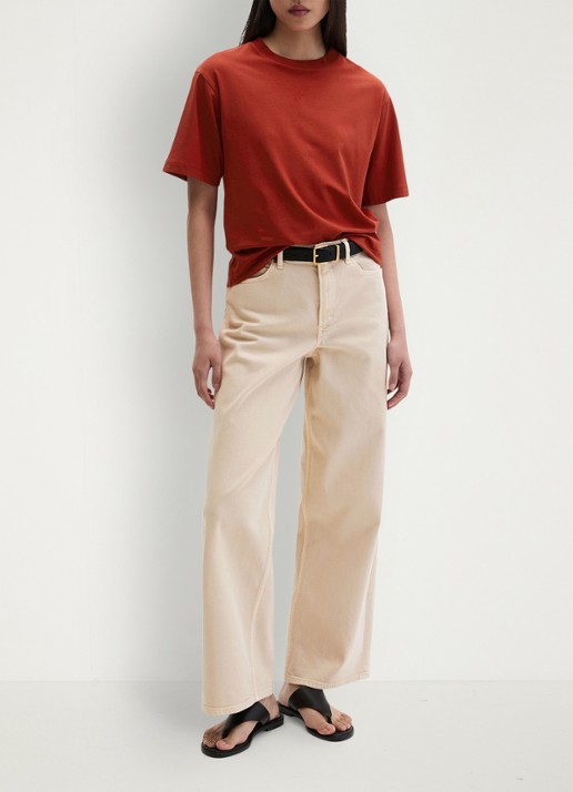 Marc O'Polo T-shirt met ronde hals - voorkant 5 tall poppy-6896 / paars