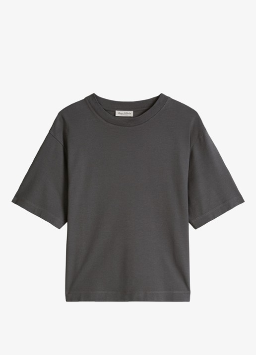 Marc O'Polo T-shirt met ronde hals - voorkant 4 oxide grey-0364 / grijs