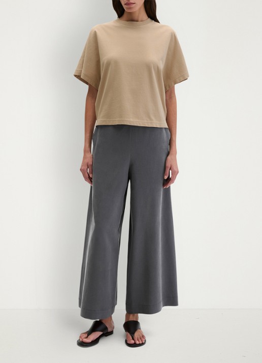 Marc O'Polo T-shirt met ronde hals - voorkant 4 sandpaper-2326 / beige