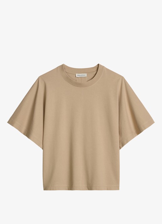 Marc O'Polo T-shirt met ronde hals - voorkant 5 sandpaper-2326 / beige