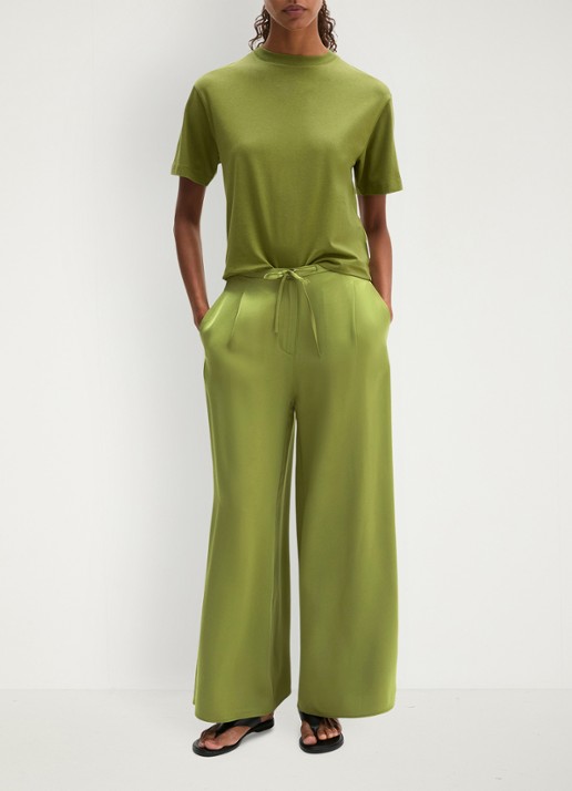 Marc O'Polo T-shirt met ronde hals - voorkant 2 shaded fern / groen