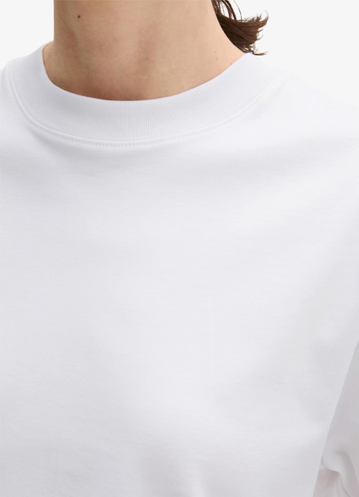 Marc O'Polo T-shirt met ronde hals - detail 3 white / wit