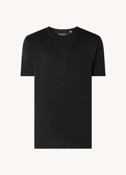 Marc O'Polo T-shirt met ronde hals - voorkant 2 zwart