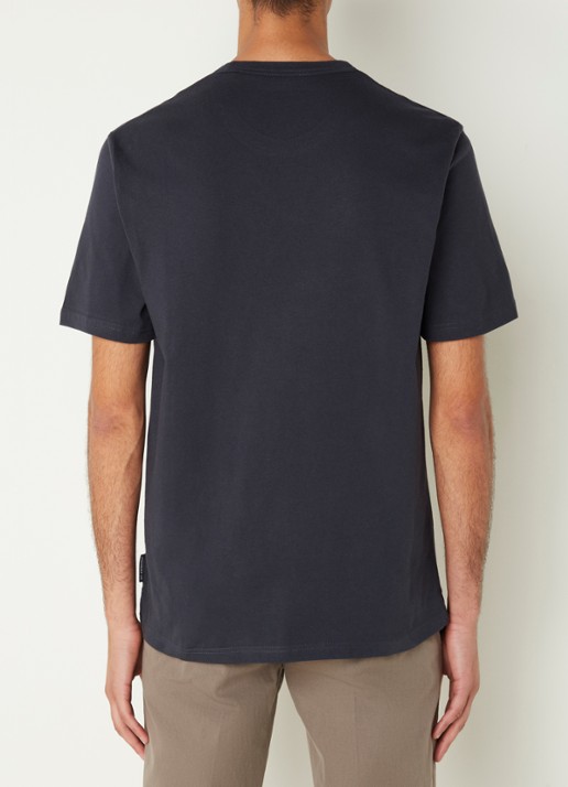 Marc O'Polo T-shirt met ronde hals - achterkant 2 donkerblauw