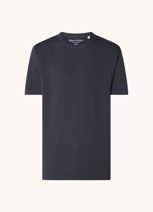 Marc O'Polo T-shirt met ronde hals - voorkant 3 donkerblauw