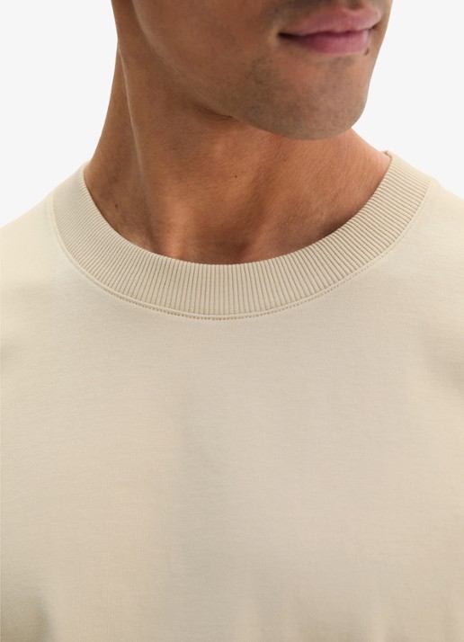 Marc O'Polo T-shirt met ronde hals - detail 2 beige