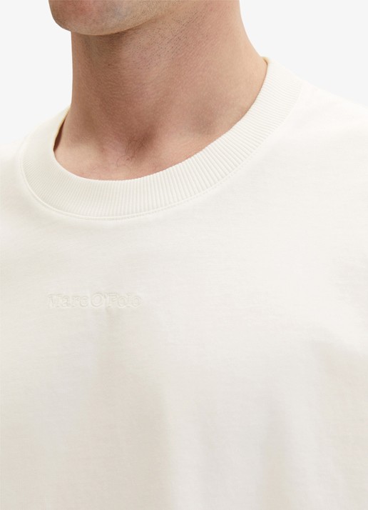 Marc O'Polo T-shirt met ronde hals - detail 5 gebroken wit