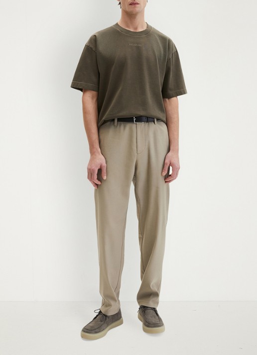 Marc O'Polo T-shirt met ronde hals - voorkant 3 bronsgroen