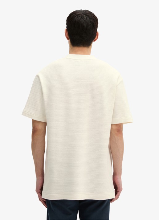 Marc O'Polo T-shirt met ronde hals - achterkant 6 silky white-1183 / wit