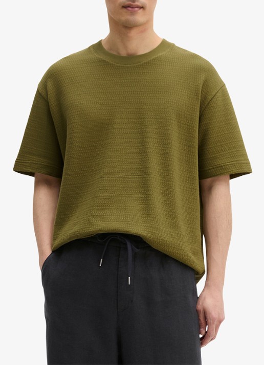 Marc O'Polo T-shirt met ronde hals - detail 4 fresh seaweed-2945 / groen