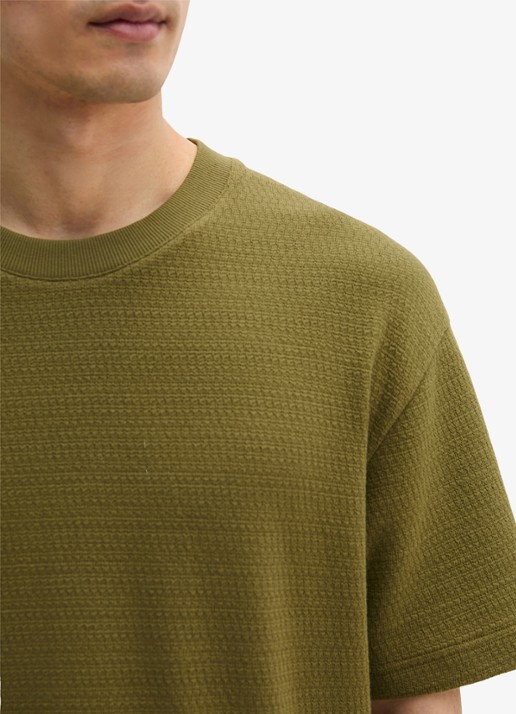 Marc O'Polo T-shirt met ronde hals - detail 5 fresh seaweed-2945 / groen