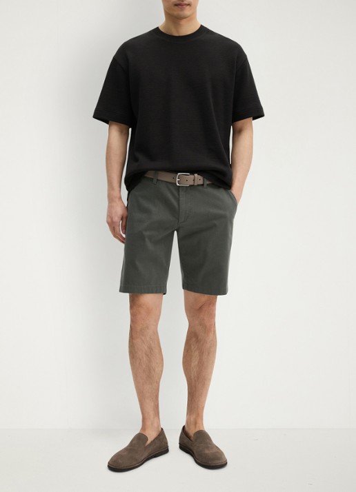 Marc O'Polo T-shirt met ronde hals - voorkant 3 black-0001 / zwart